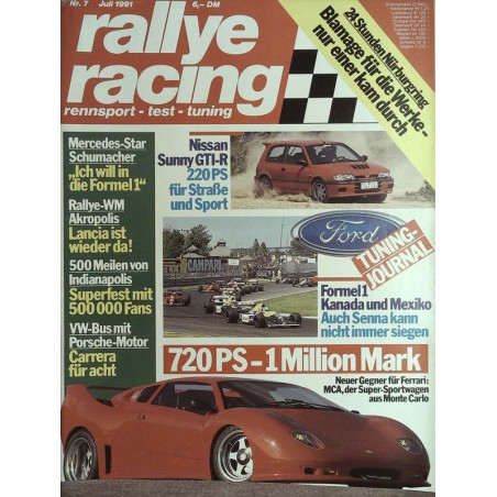 Rallye Racing Magazin 7 / Juli 1991 - MCA Super Sportwagen