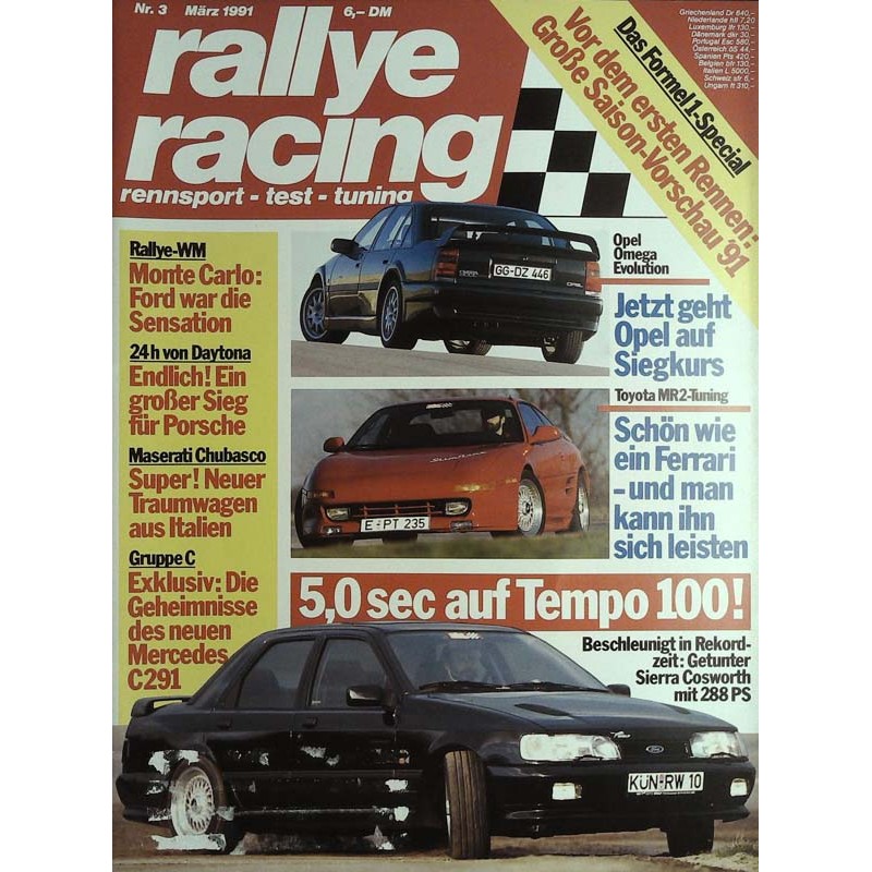 Rallye Racing Magazin 3 / März 1991 - Ford Sierra Cosworth