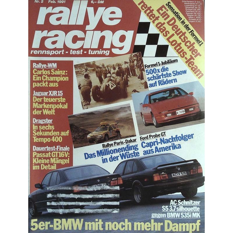 Rallye Racing Magazin 2 / Februar 1991 - 5er BMW mit Dampf