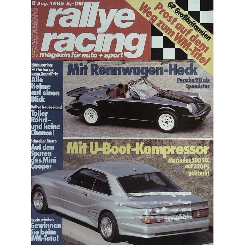 Rallye Racing Magazin 8 / August 1985 - Mercedes 500 SEC