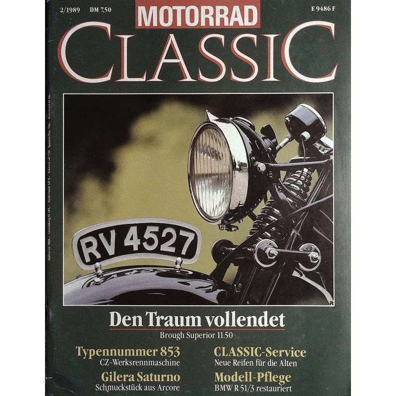 Motorrad Classic 2/1989 - Brough Superior 11.50