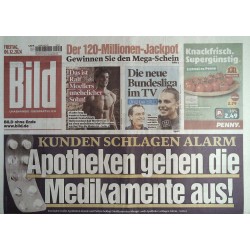 Bild Zeitung Freitag, 6 Dezember 2024 - Medikamenten gehen aus