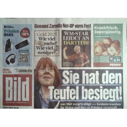 Bild Zeitung Freitag, 20 Dezember 2024 - Sie hat den Teufel besiegt!