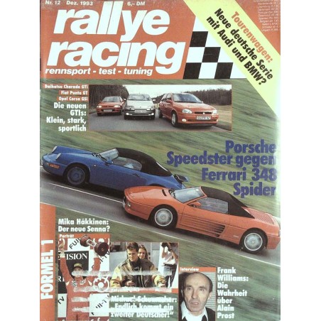 Rallye Racing Magazin 12 / Dezember 1993 - Porsche vs. Ferrari