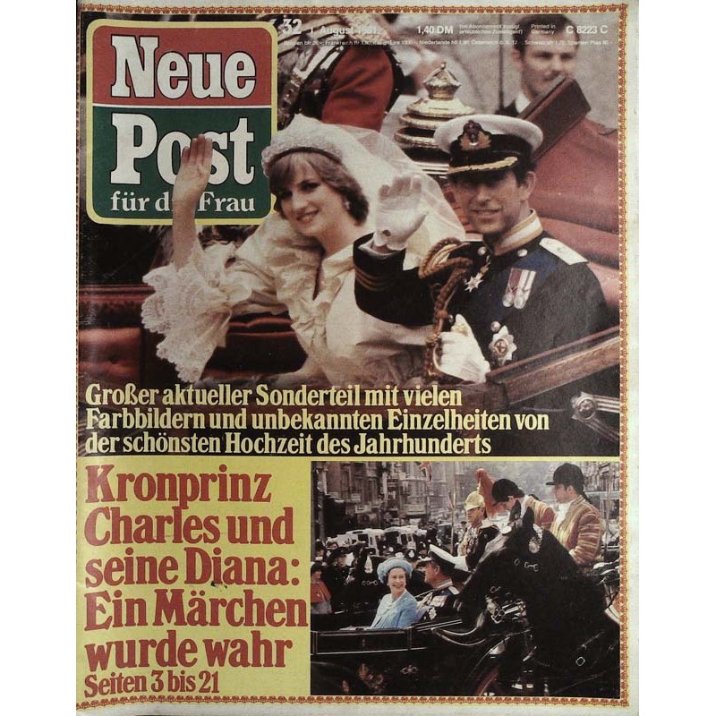 Neue Post Nr.32 / 1 August 1981 - Charles und Diana