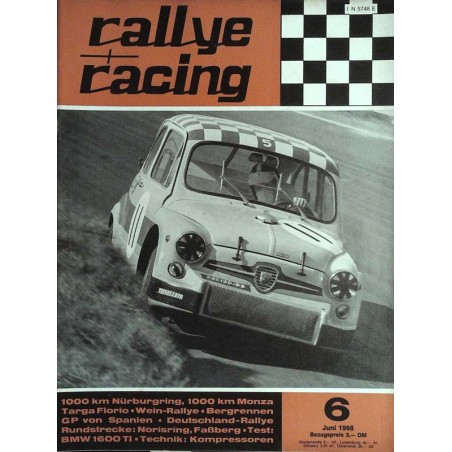 Rallye Racing Magazin 6 / Juni 1968 - Ed Swart auf Fiat Abarth