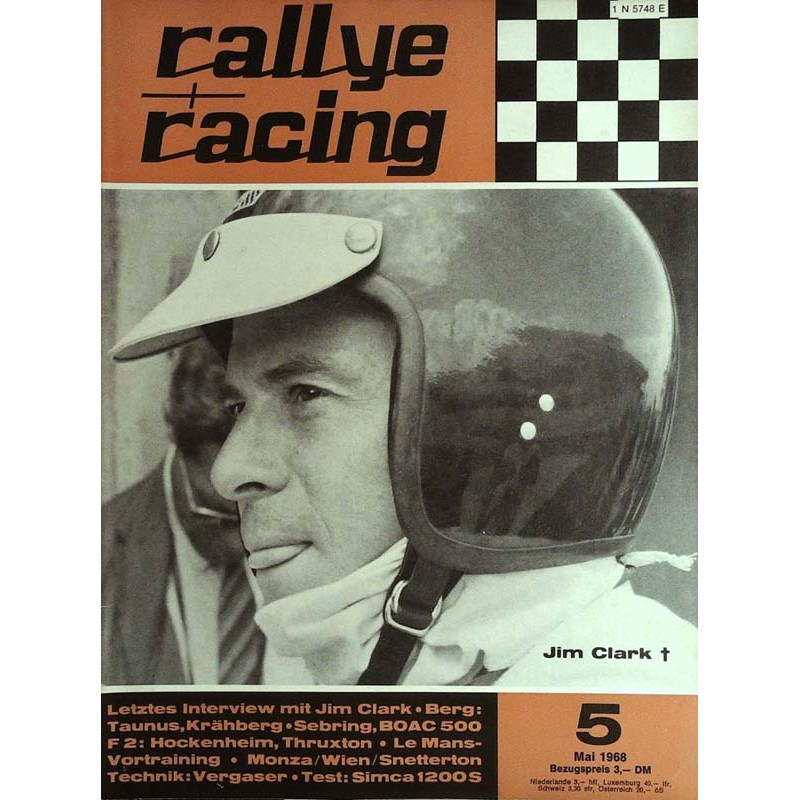 Rallye Racing Magazin 5 / Mai 1968 - Rennfahrer Jim Clark