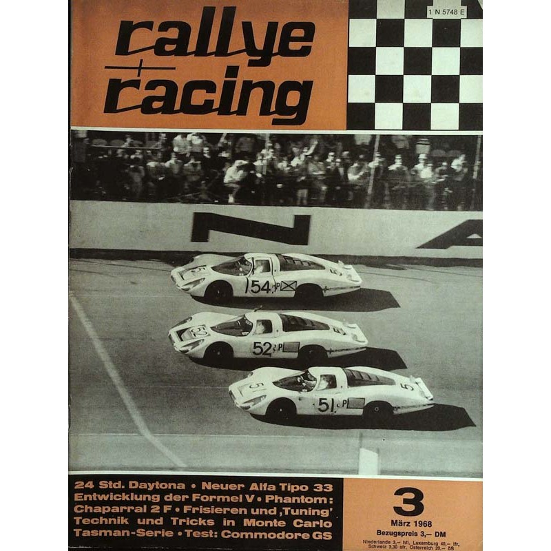 Rallye Racing Magazin 3 / März 1968 - 24 Stunden Daytona