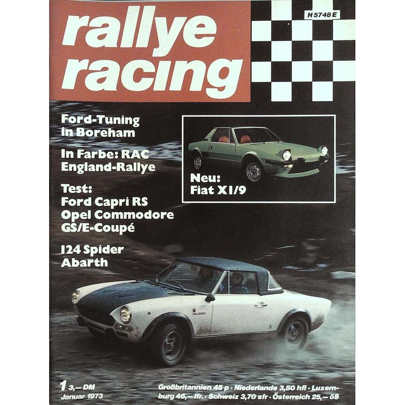 Rallye Racing Magazin 1 / Januar 1973 - Fiat 124 Abarth Spider