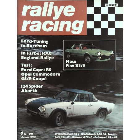 Rallye Racing Magazin 1 / Januar 1973 - Fiat 124 Abarth Spider