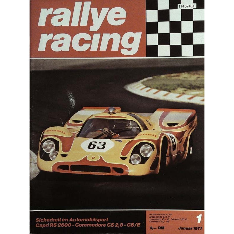 Rallye Racing Magazin 1 / Januar 1971 - Porsche 917