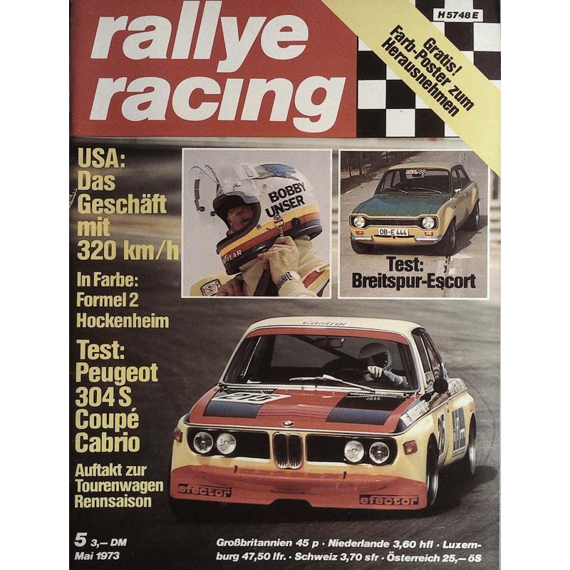 Rallye Racing Magazin 5 / Mai 1973 - Tourenwagen Rennsaison