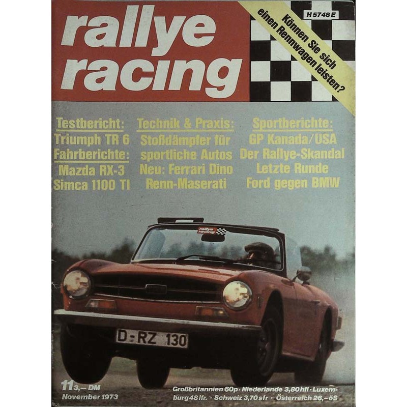 Rallye Racing Magazin 11 / November 1973 - Triumph TR 6