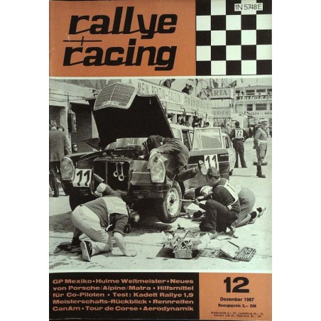 Rallye Racing Magazin 12 / Dezember 1967 - Boxenarbeit