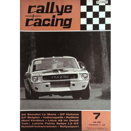 Rallye Racing Magazin 7 / Juli 1967 - Ford Shelby