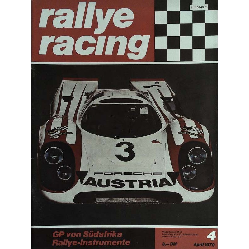 Rallye Racing Magazin 4 / April 1970 - Porsche Rallye