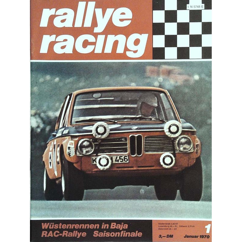 Rallye Racing Magazin 1 / Januar 1970 - BMW Eisele