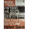 auto motor & sport Heft 22 / 31 Oktober 1964 - Pariser Salon