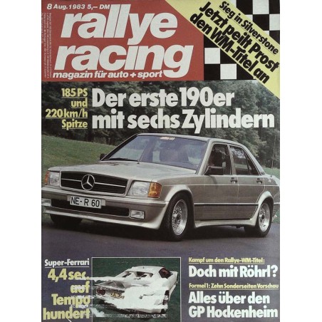 Rallye Racing Magazin 8 / August 1983 - Mercedes 190er