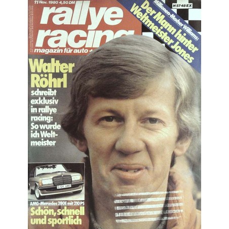 Rallye Racing Magazin 11 / November 1980 - Walter Röhrl