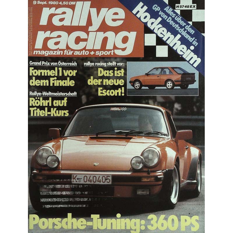 Rallye Racing Magazin 9 / September 1980 - Porsche Tuning