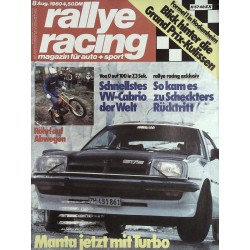 Rallye Racing Magazin 8 / August 1980 - Opel Manta jetzt mit Turbo