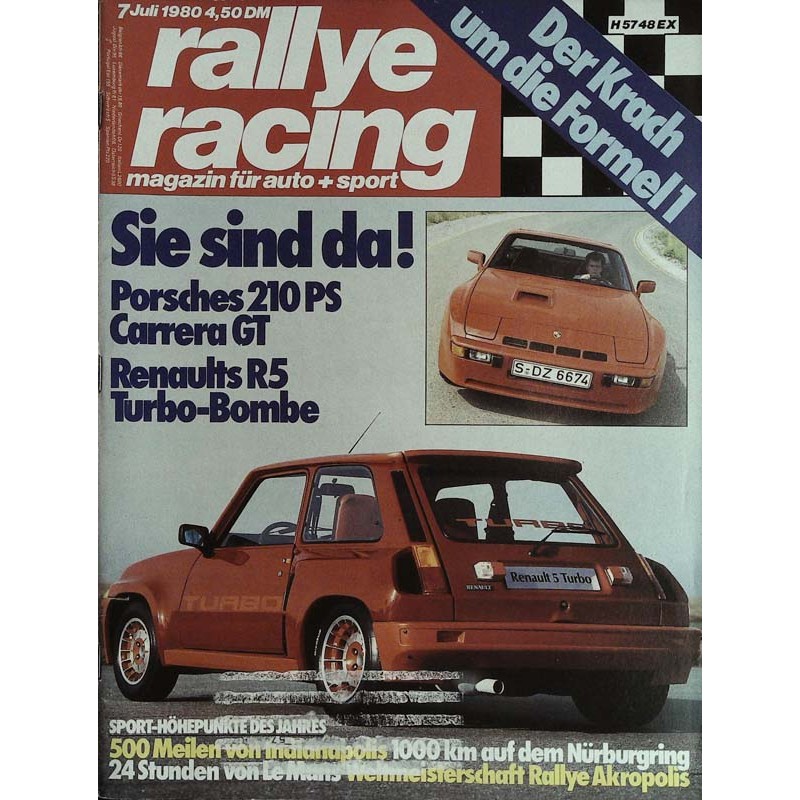 Rallye Racing Magazin 7 / Juli 1980 - Renaults R5 Turbo