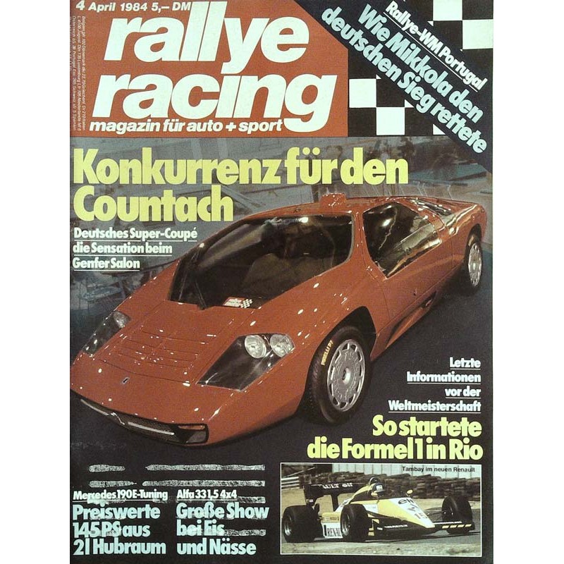 Rallye Racing Magazin 4 / April 1984 - Isdera Imperator 108i