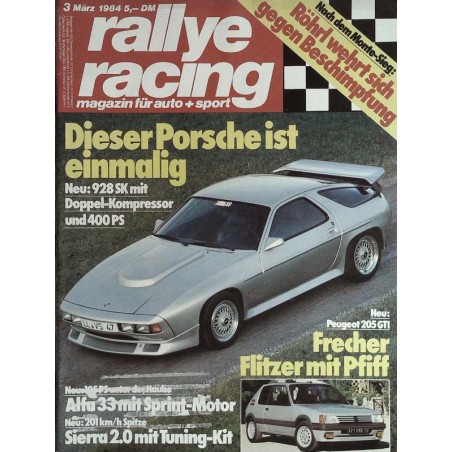 Rallye Racing Magazin 3 / März 1984 - Porsche 928 SK