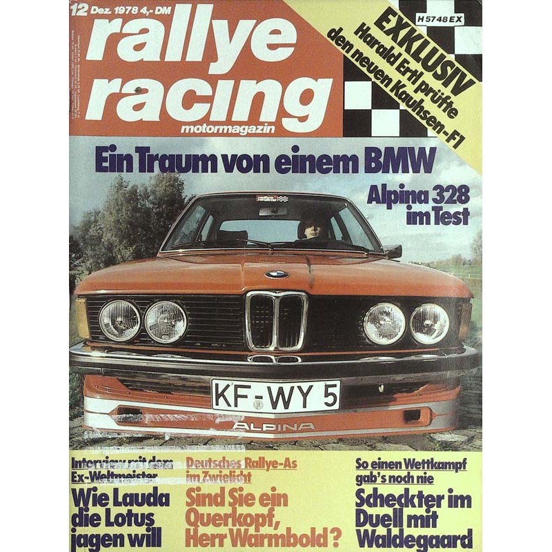 Rallye Racing Magazin 12 / Dezember 1978 - BMW Alpina 328