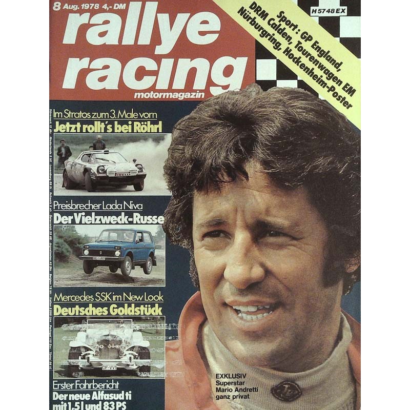 Rallye Racing Magazin 8 / August 1978 - Mario Andretti