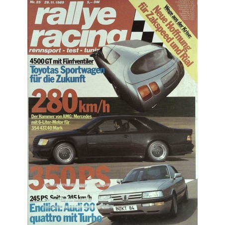 Rallye Racing Magazin 25 / 29 November 1989 - Mercedes AMG