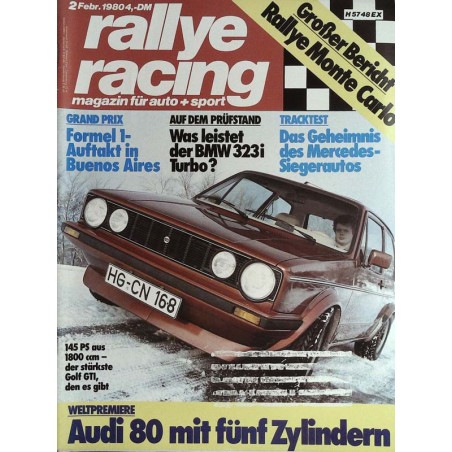 Rallye Racing Magazin 2 / Februar 1980 - Starker Golf GTI