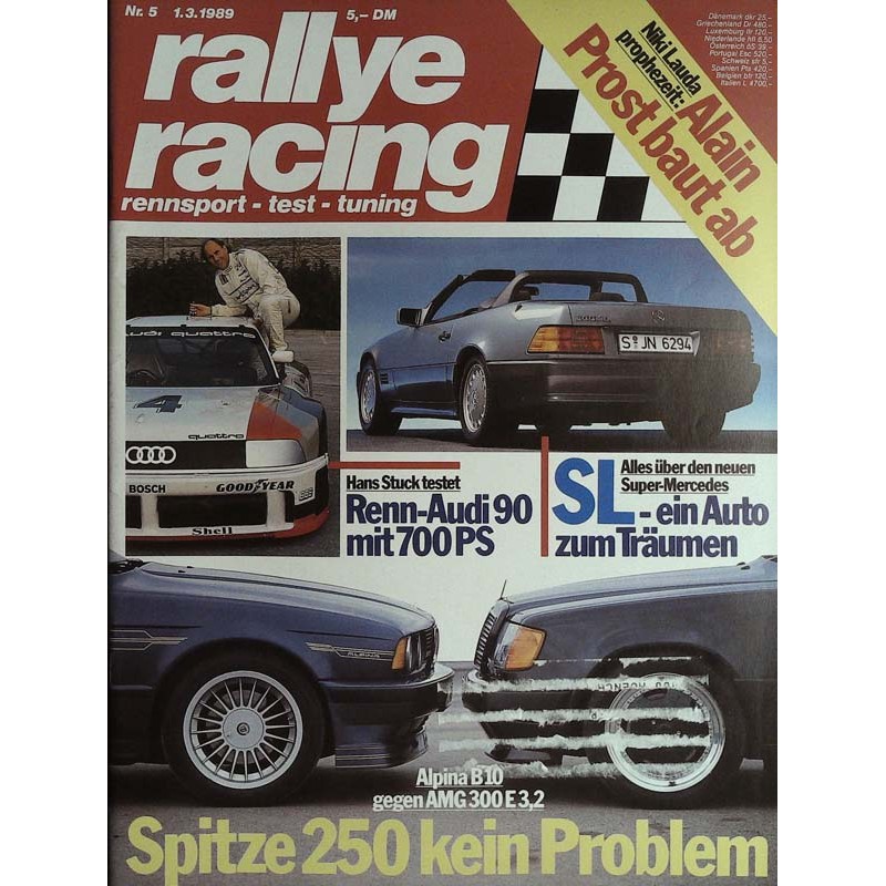 Rallye Racing Magazin 5 / 1 März 1989 - Alpina B10 vs. AMG 300