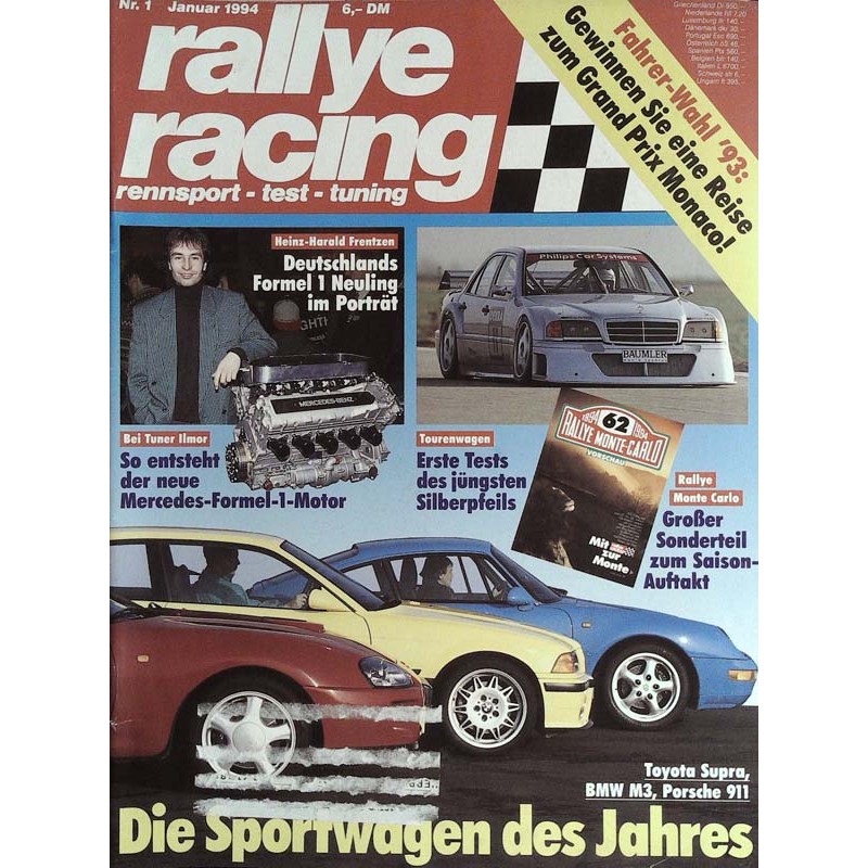 Rallye Racing Magazin 1 / Januar 1994 - Die Sportwagen des Jahres