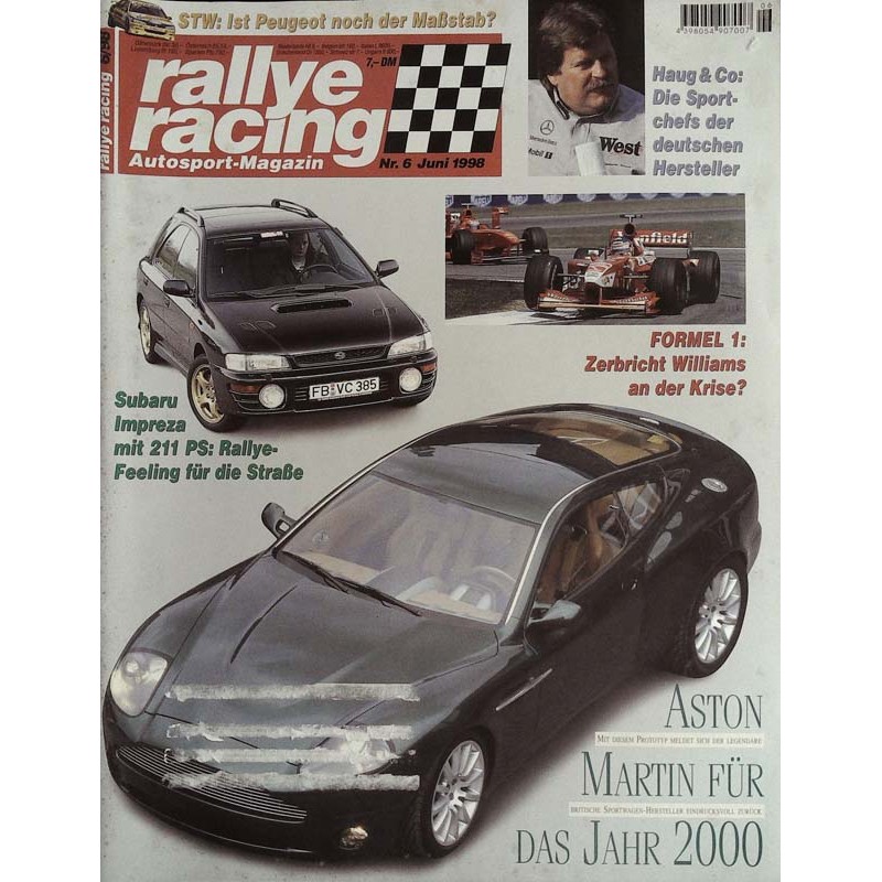 Rallye Racing Magazin 6 / Juni 1998 - Aston Martin des Jahres