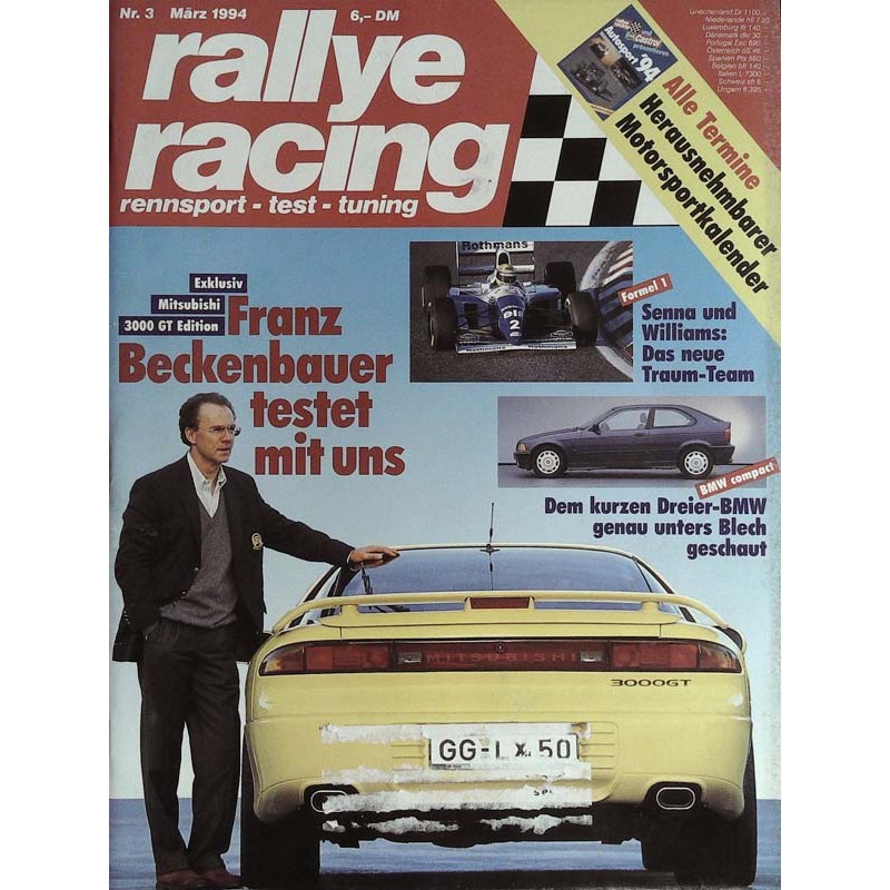 Rallye Racing Magazin 3 / März 1994 - Franz Beckenbauer testet