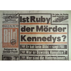 Bild Zeitung Mittwoch, 27 November 1963 - Ist Ruby der Mörder?