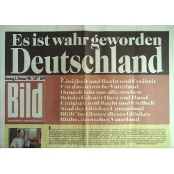 Bild Zeitung Dienstag, 2 Oktober 1990 - Es ist wahr geworden...