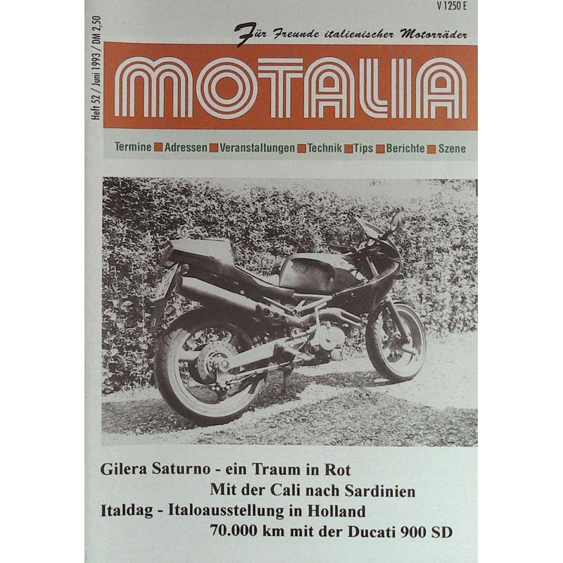 Motalia Heft 52 / Juni 1993 - Gilera Saturno