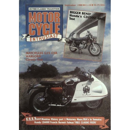 Motor Cycle USA / September 1988 - Matchless G15 CSR Warlord