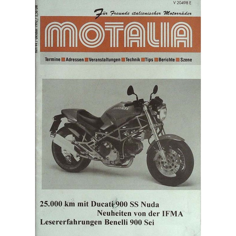 Motalia Heft 44 / Oktober 1992 - Ducati 900 SS Nuda