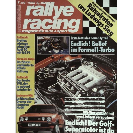 Rallye Racing Magazin 7 / Juli 1985 - Der Golf Supermotor