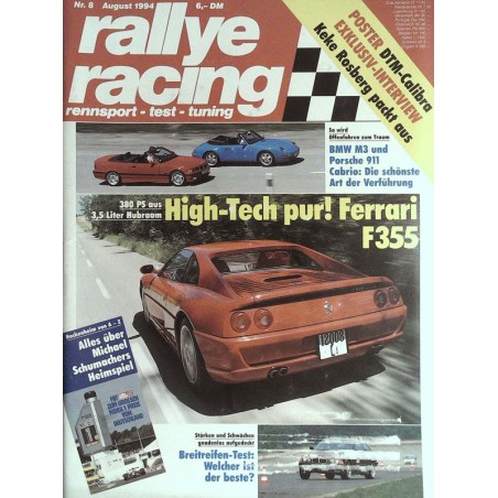 Rallye Racing Magazin 8 / August 1994 - Ferrari F355