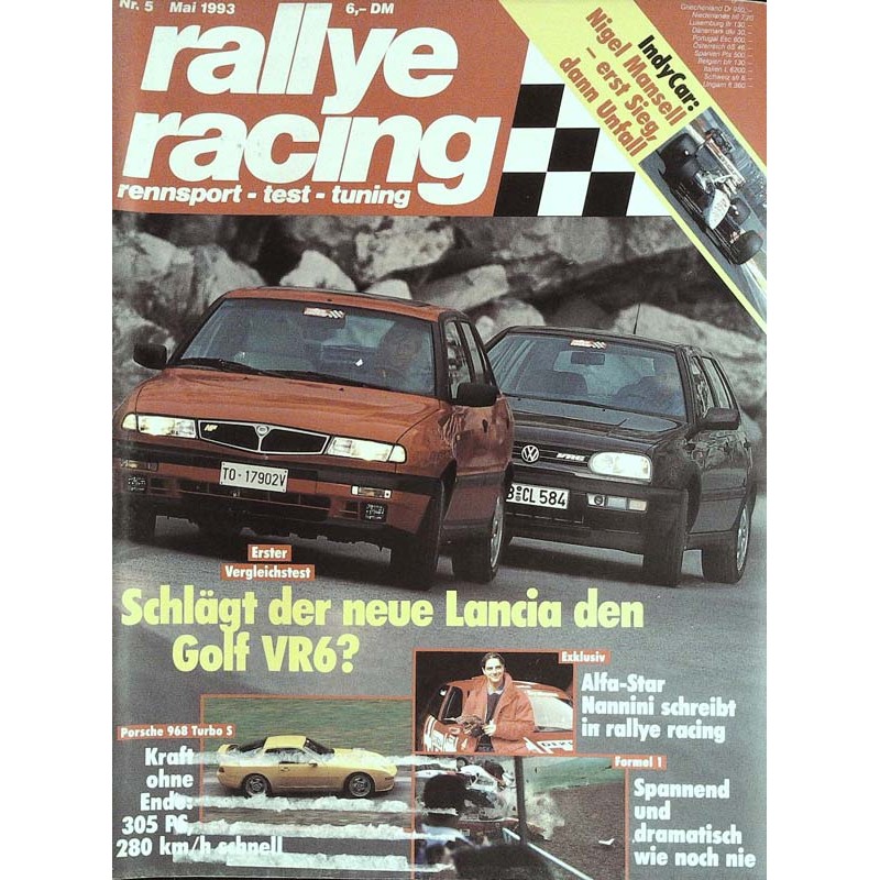 Rallye Racing Magazin 5 / Mai 1993 - Lancia und Golf VR6