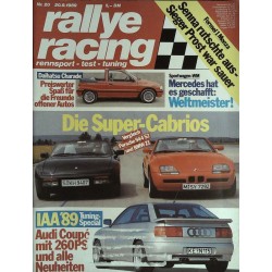 Rallye Racing Magazin 20 / 20 September 1989 - Die Super Cabrios