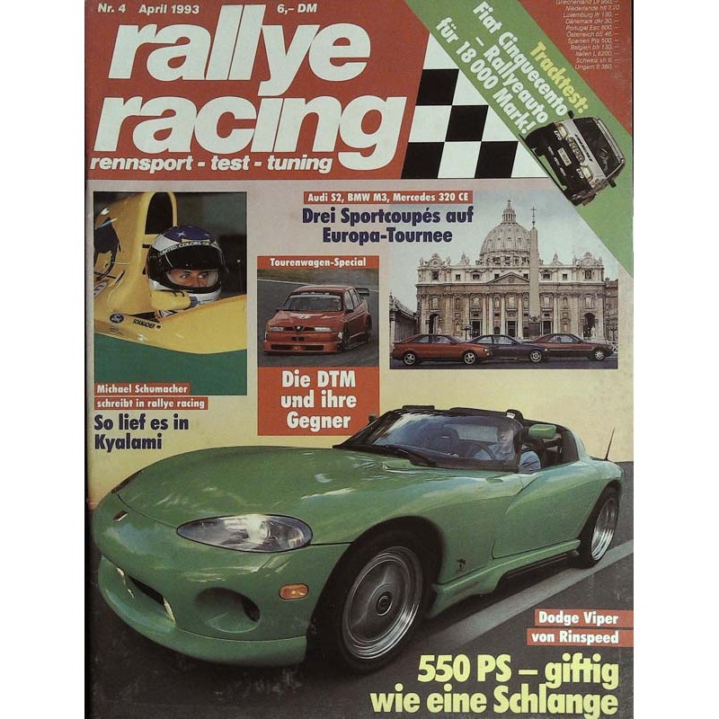 Rallye Racing Magazin 4 / April 1993 - Dodge Viper