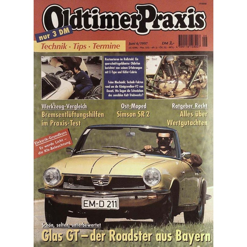 Oldtimer Praxis Heft 6/Juni 1997 - Glas GT