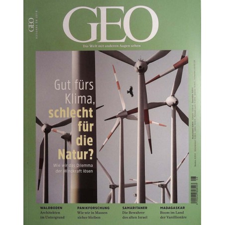 Geo Nr. 8 / August 2019 - Dilemma Windkraft