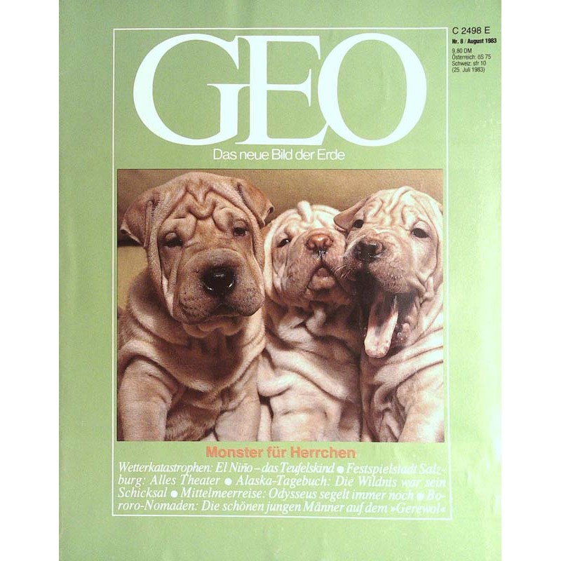 Geo Nr. 8 / August 1983 - Monster für Herrchen